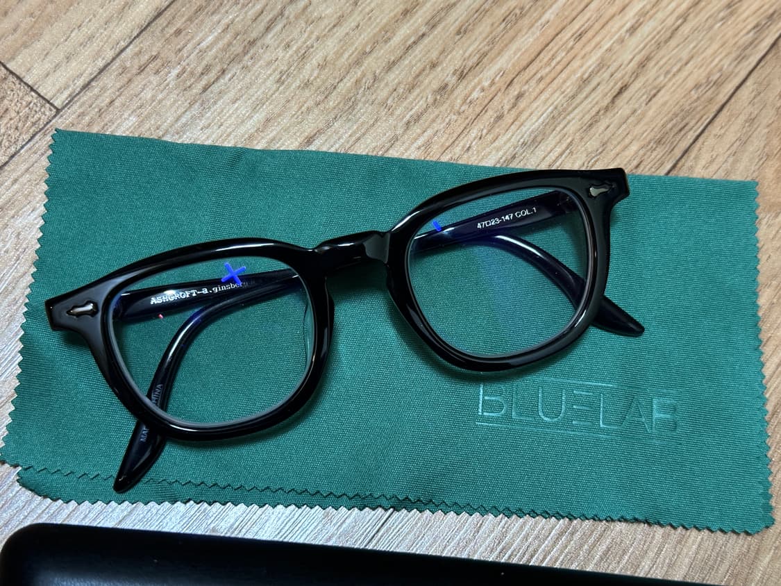 (새상품) 애쉬크로프트 긴즈버그 헤리티지 뿔테 안경 블랙 47사이즈 상품이미지2