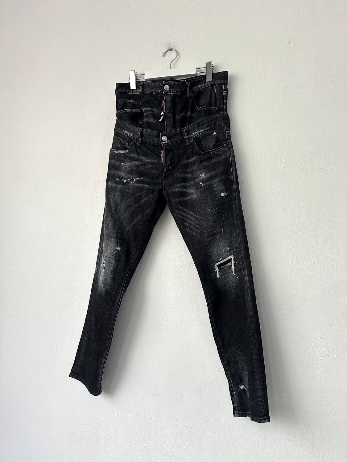 디스퀘어드 아카이브 더블 레이어드 새깅 슬림진 상품이미지6