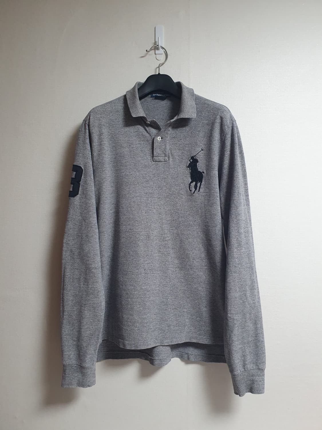 폴로랄프로렌 빅포니 긴팔 카라티 그레이 블랙 포니 M 상품이미지2