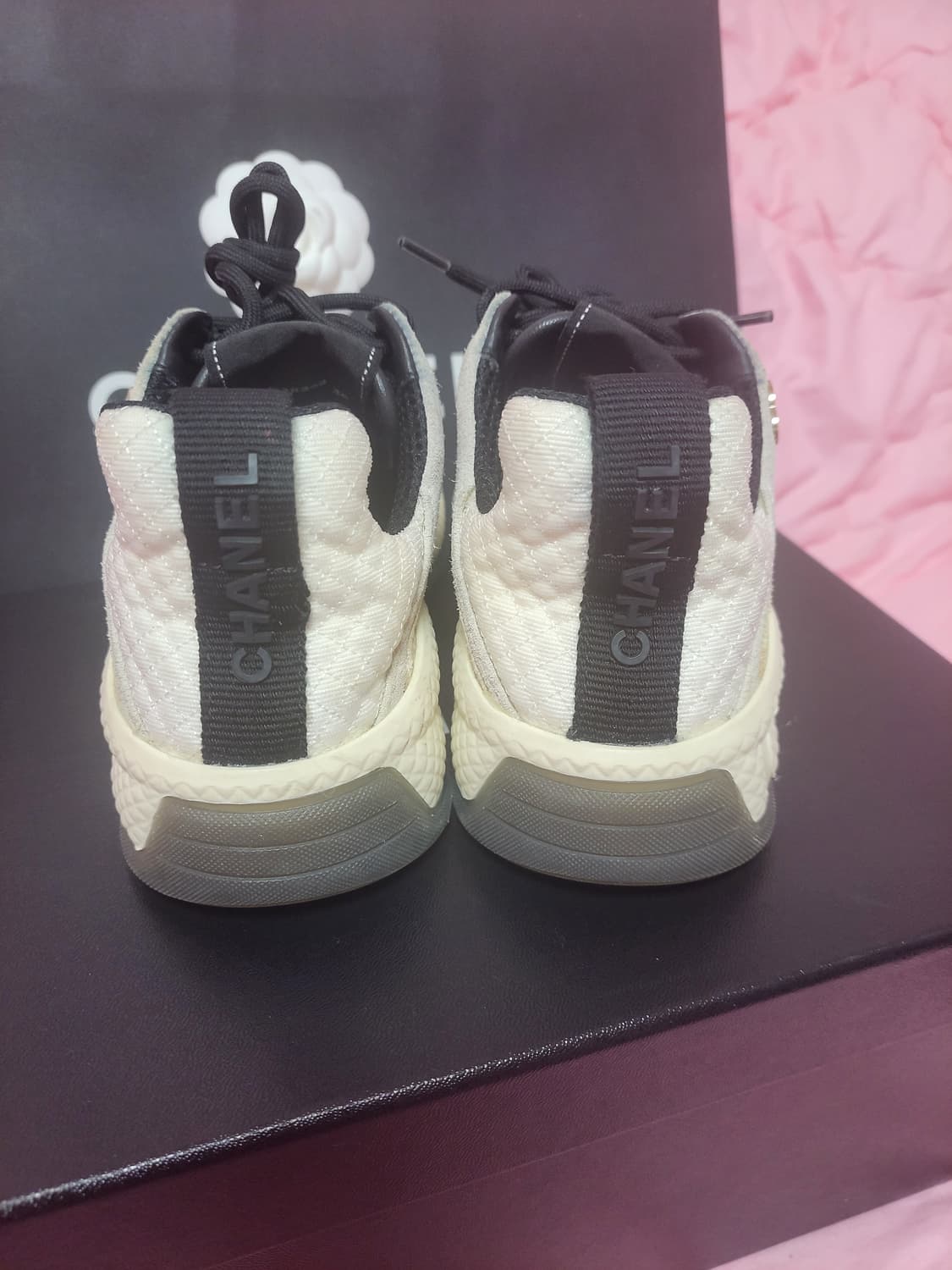 정품)급처상태좋음!샤넬 믹스드파이버 스니커즈 운동화 신발 상품이미지8