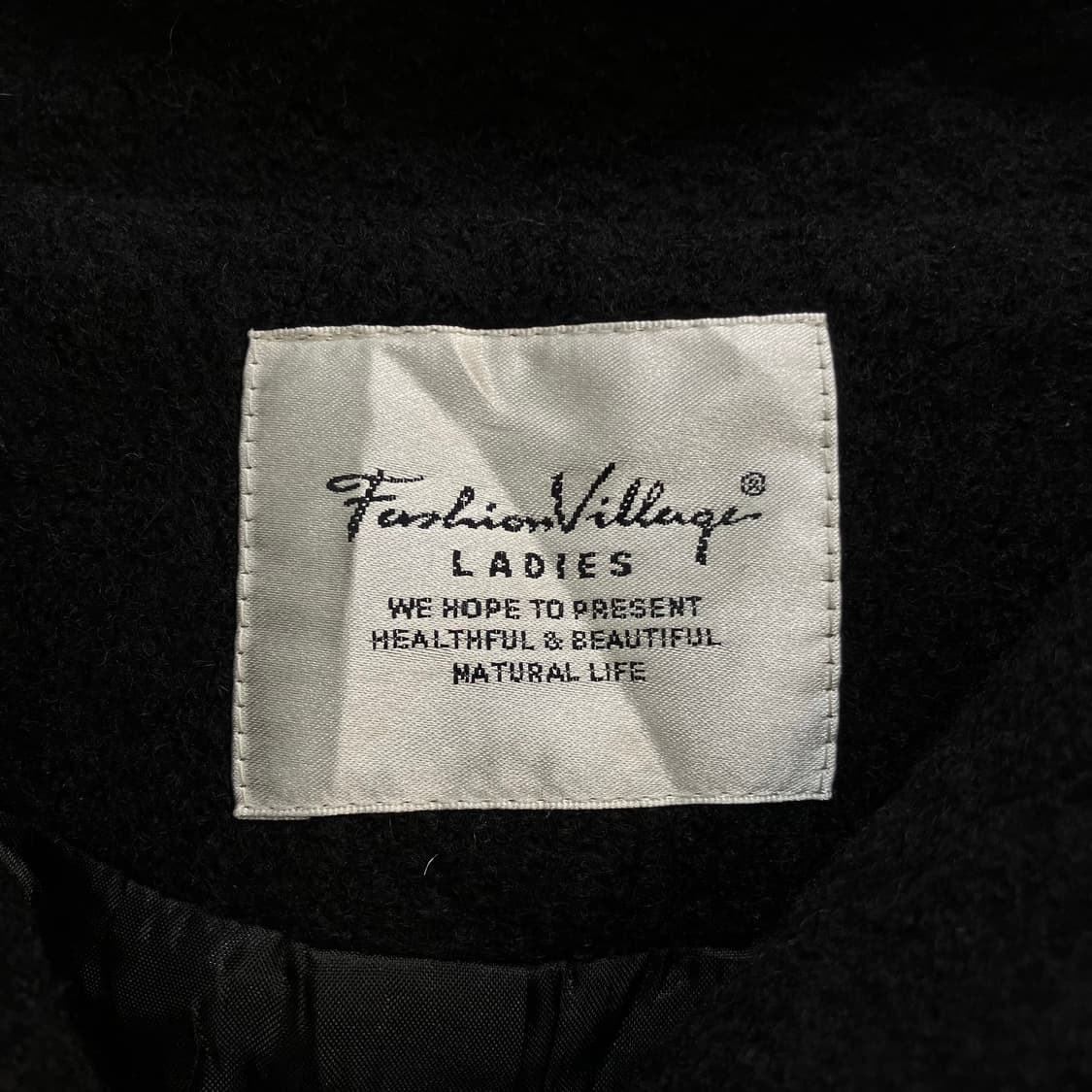 VTG 도트 울코트 M~L 상품이미지3