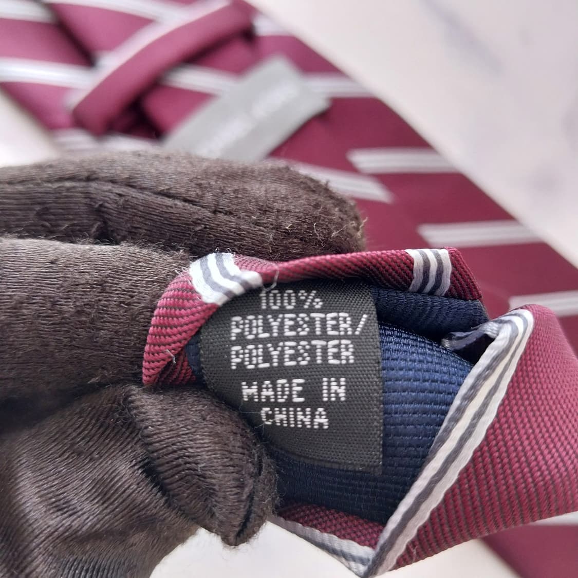 마이클 코어스 넥타이 와인 스트라이프 A+등급 K2211 상품이미지10