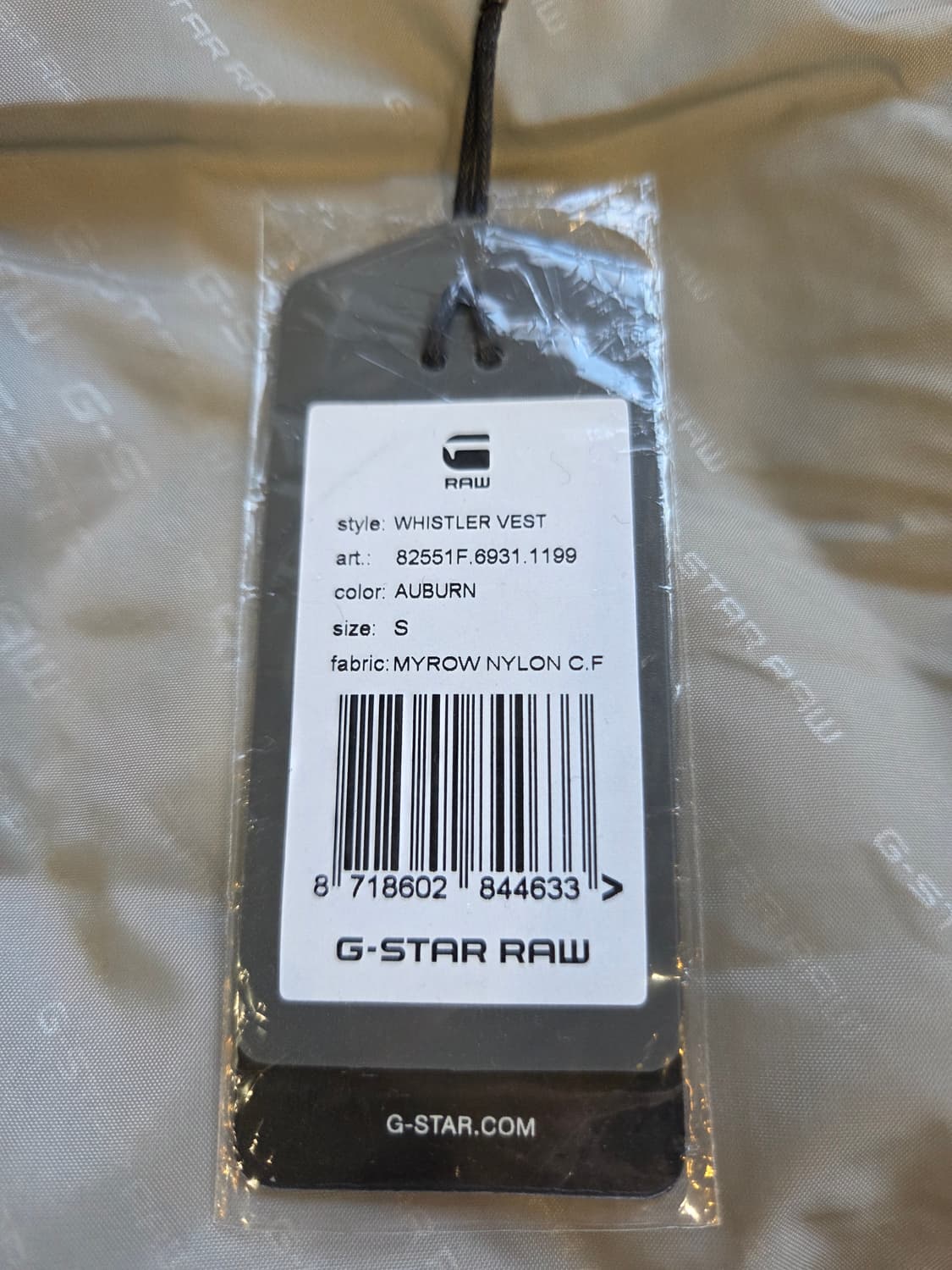 G-Star RAW 오렌지 패딩 조끼(S)남여공용 상품이미지8