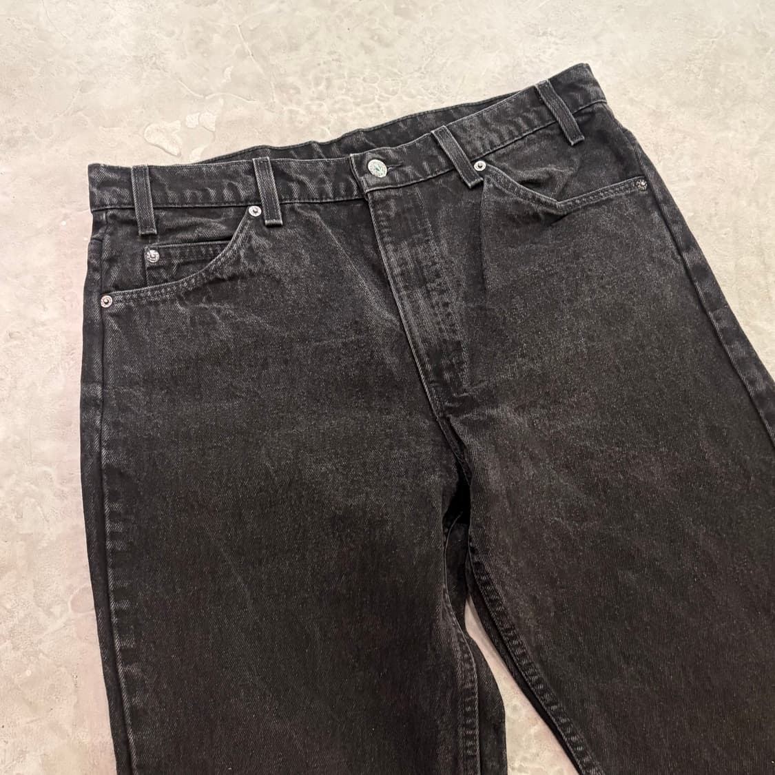 [36/32] 90s USA🇺🇸 리바이스 505 오렌지 탭 블랙 흑청 상품이미지3