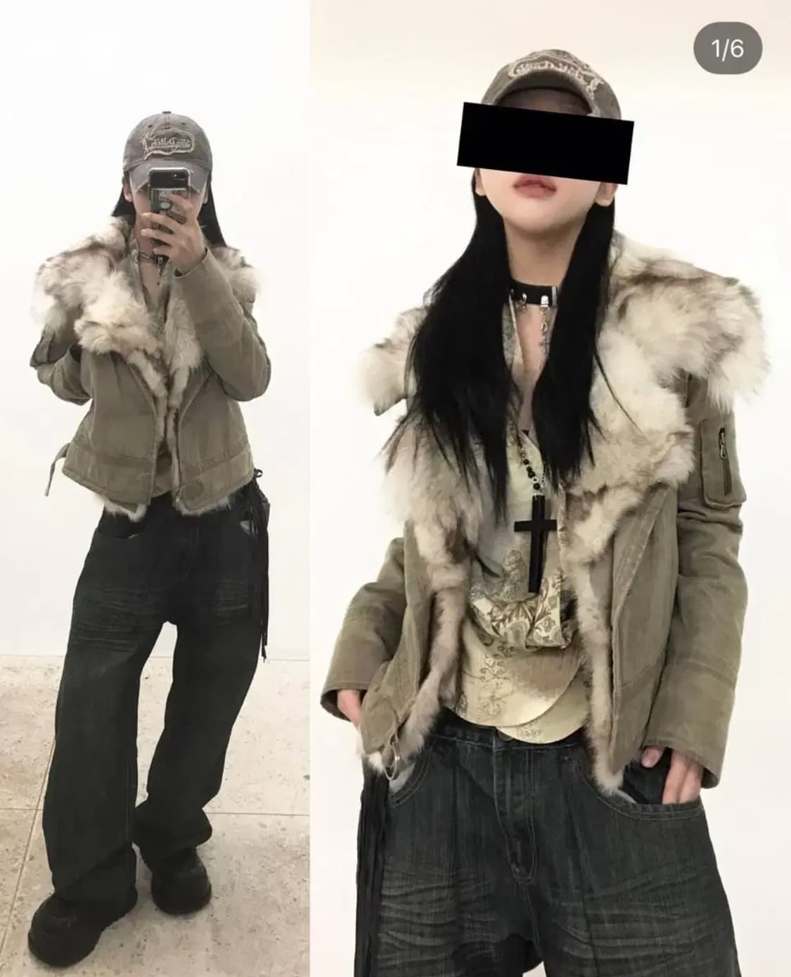 Codes Combine 코데즈 컴바인 빈티지 퍼자켓 상품이미지3