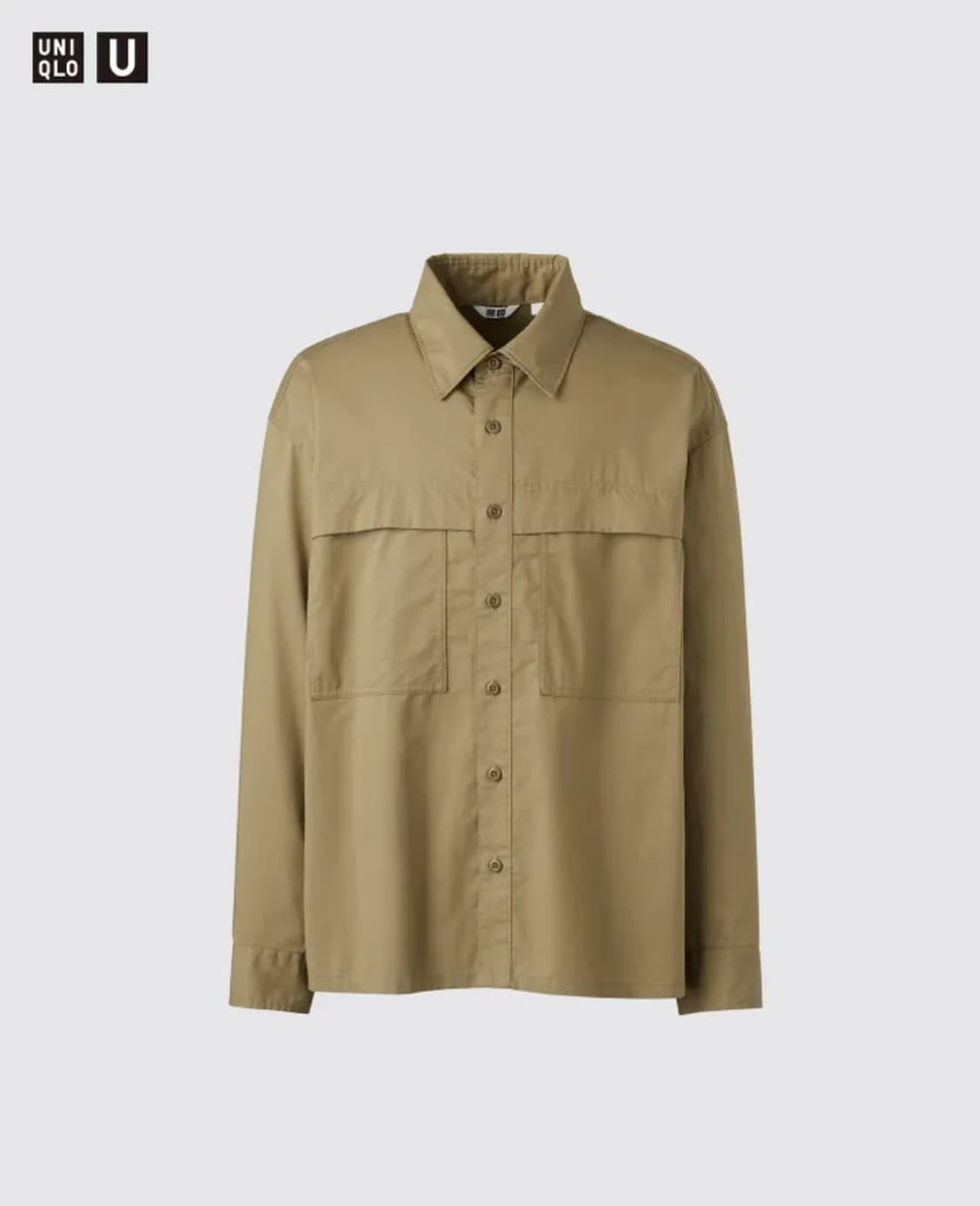 새상품(XXL)유니클로U 유틸리티 오버사이즈 셔츠 카키 상품이미지2