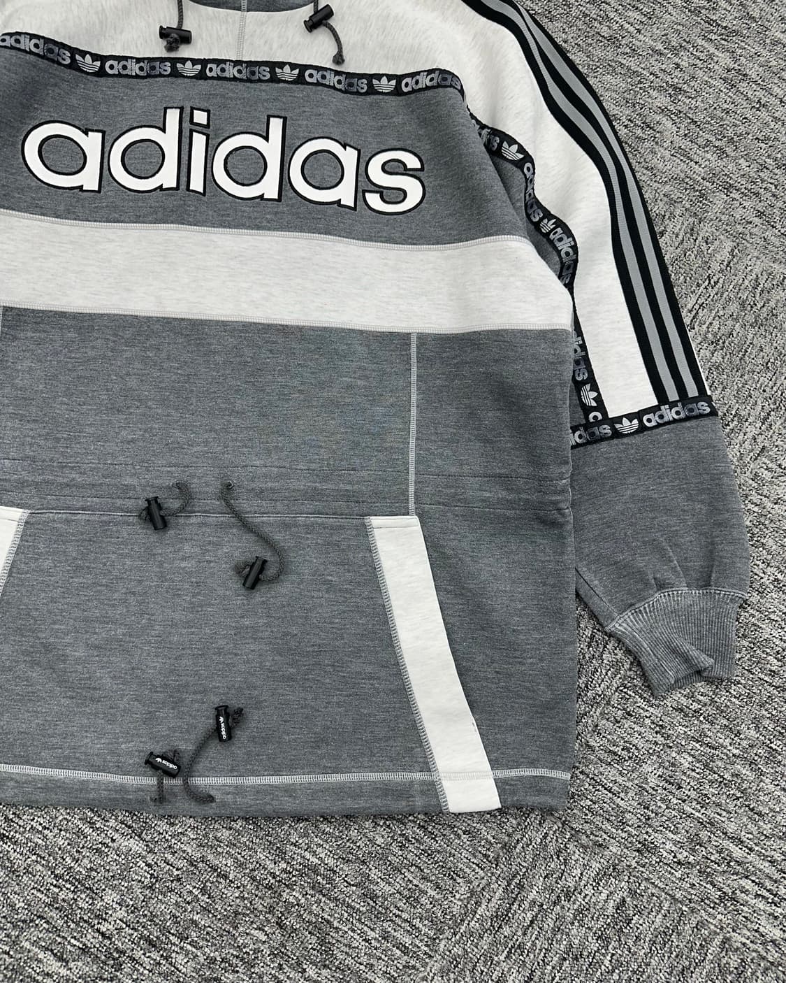 (큰L)80~90'S 아디다스 빅로고 후드-M1082 상품이미지3