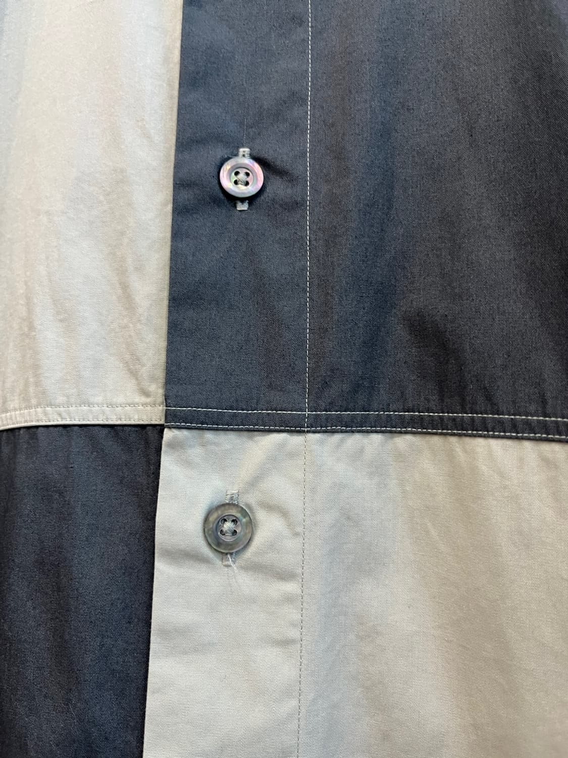 마가렛호웰 컬러블럭 반팔 셔츠 Made in JAPAN 상품이미지2