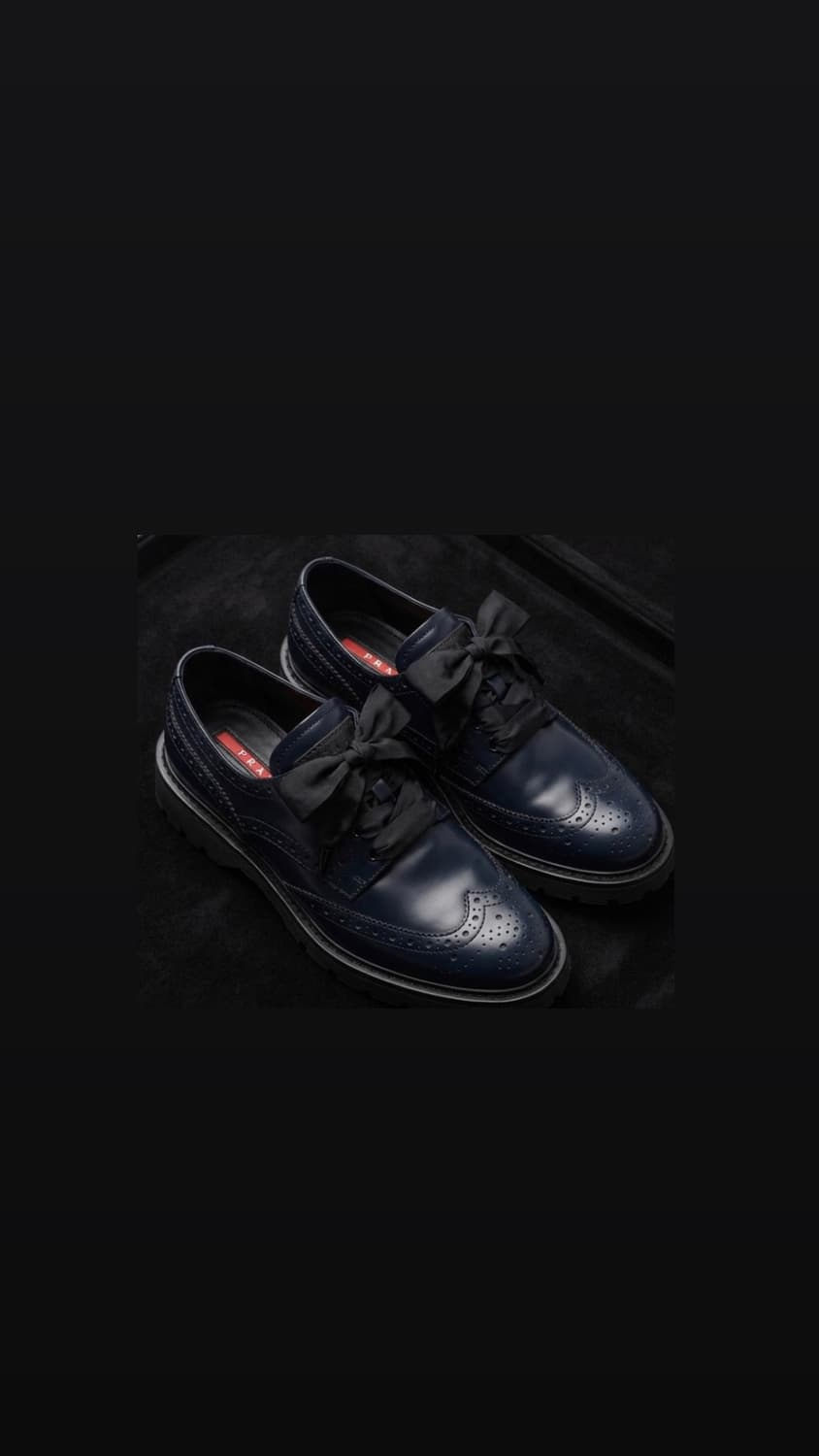 프라다 네이비 윙탑 더비슈즈 240 상품이미지1