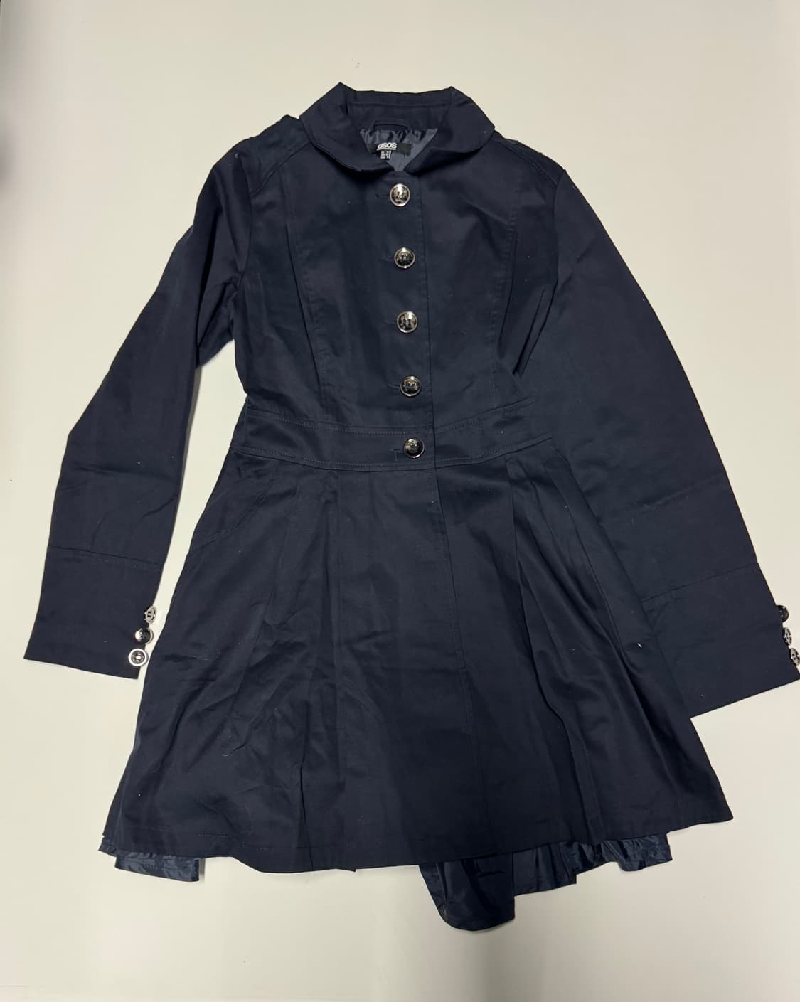 여성 아소스 asos 빈티지 트렌치코트 네이비 xs 상품이미지1