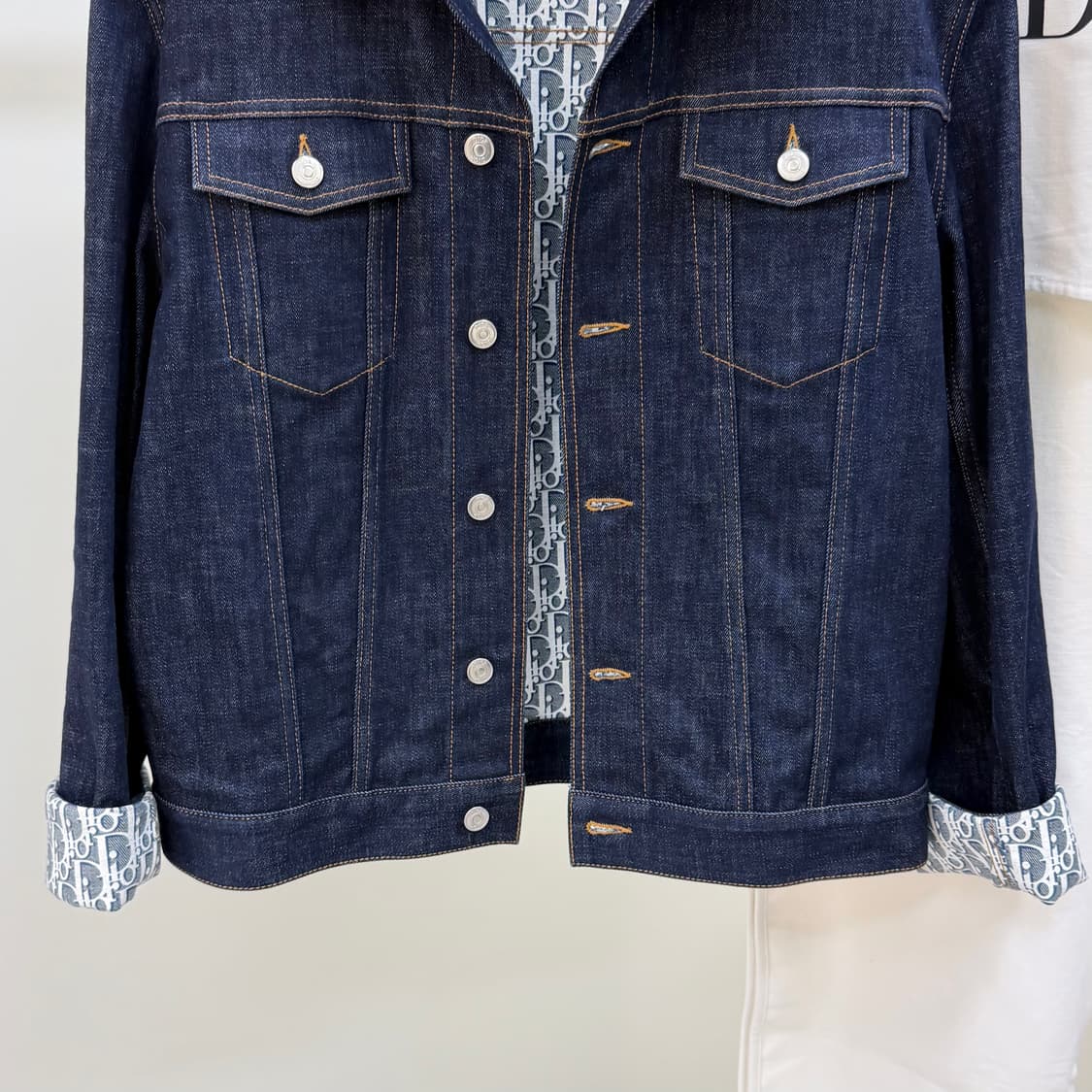 [S+급/52] 디올 오블리크 데님 트러커 청자켓 상품이미지4