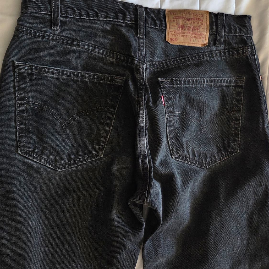 [32]리바이스 00s 505 흑청 데님팬츠 made in Canada 상품이미지8