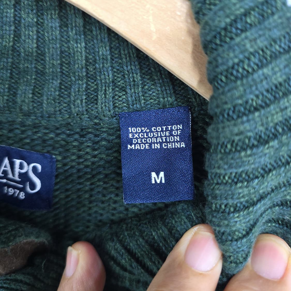 챕스(Chaps) 헨리넥 코튼니트 엘보패치 M 상품이미지8