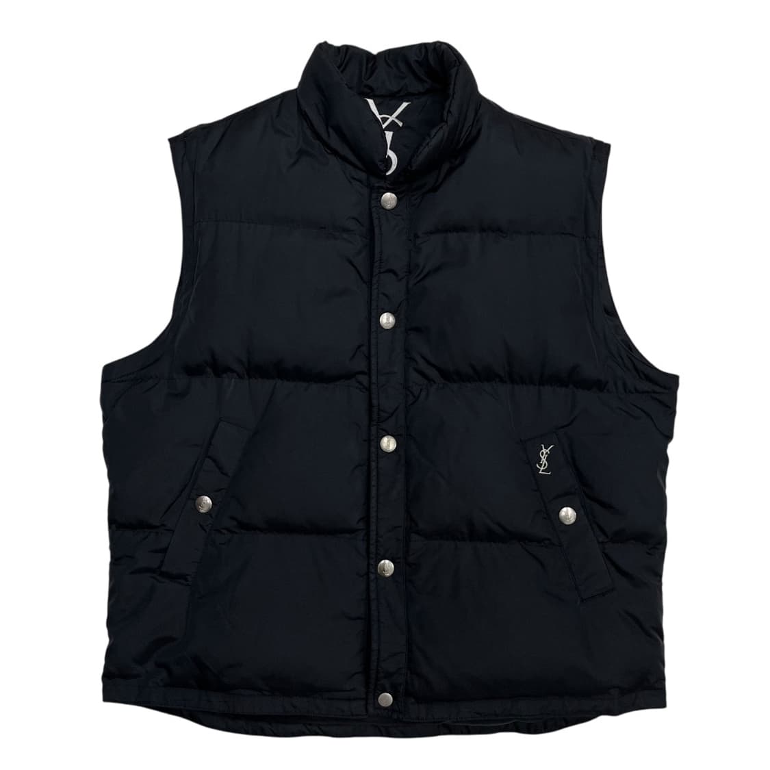 입생로랑 화이트자수 블랙 조끼패딩 상품이미지3