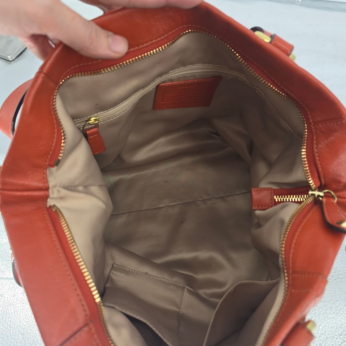 Vintage Coach Ashley Orange Leather Bag 상품이미지8