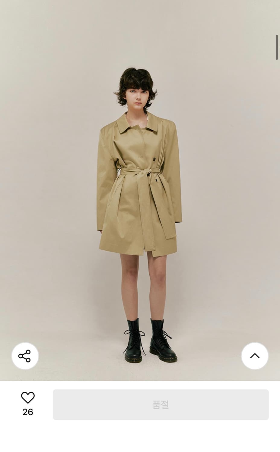 오버듀플레어 하프 트렌치 코트 상품이미지4
