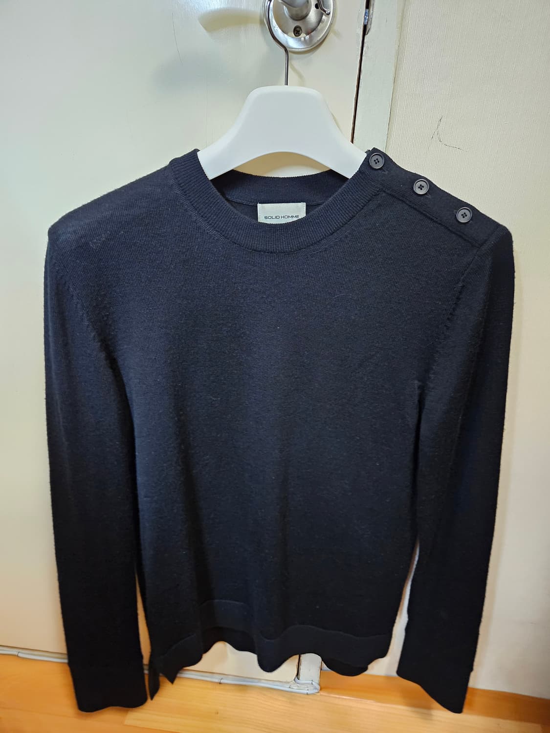 95 M) 솔리드 옴므 울 100% 니트 상품이미지1