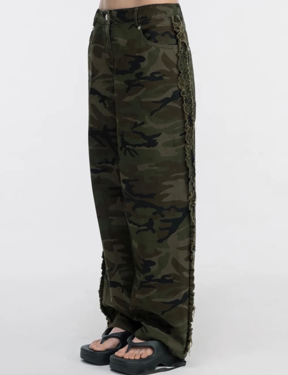 (OS)김미더영 코튼 프릴 카모 팬츠 상품이미지2