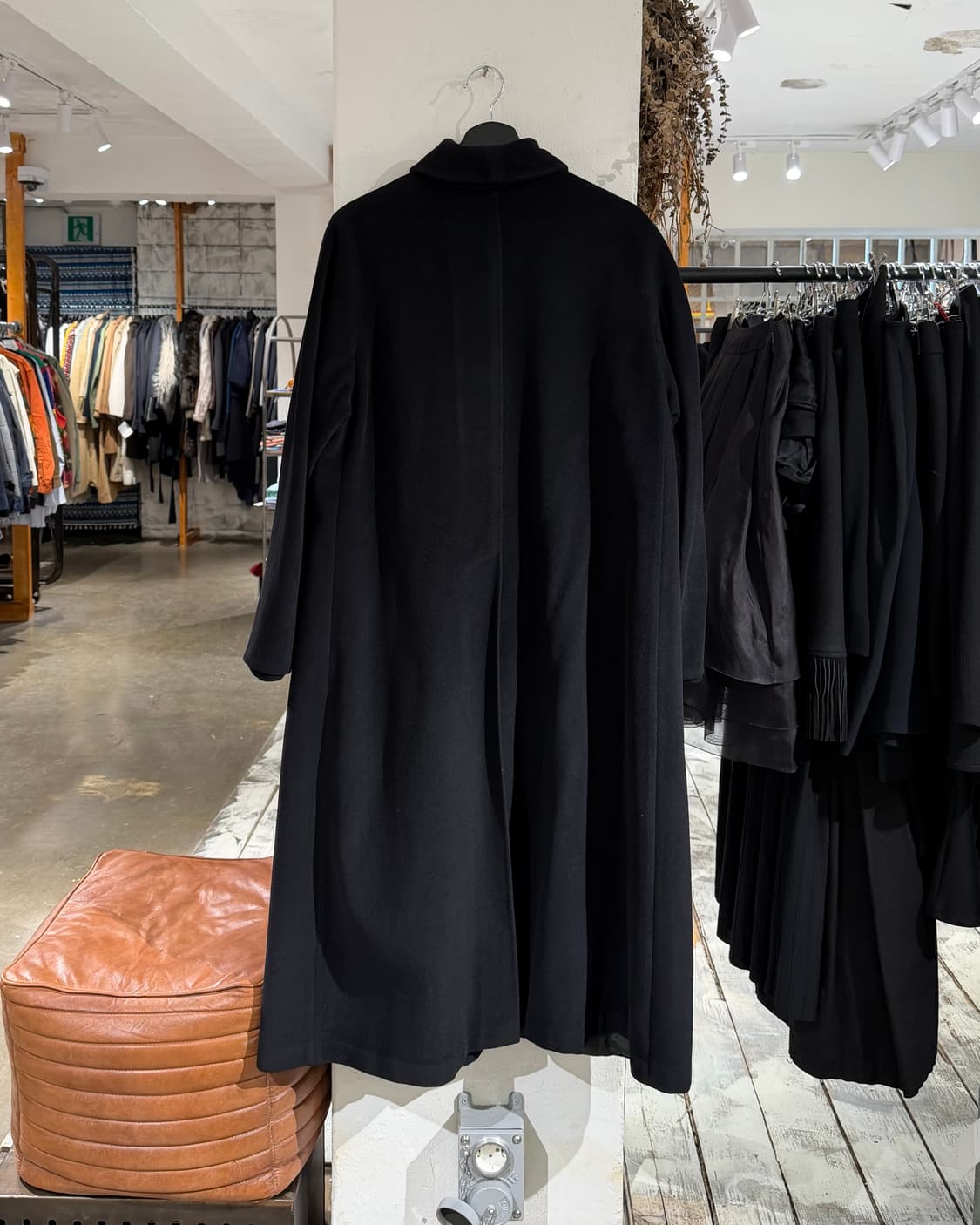 막스마라 블랙 원버튼 울 롱 코트 상품이미지6