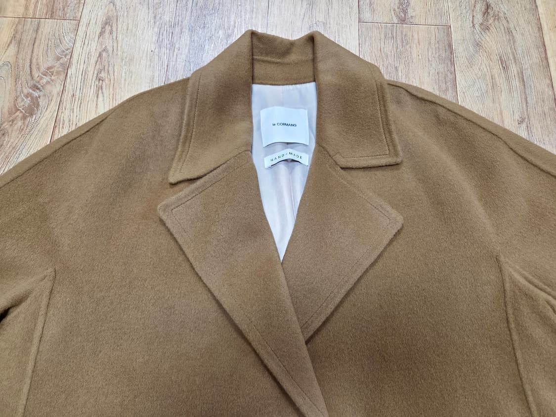 르꼬르망(le cormang) 핸드메이드 벨티드 울코트 프리사이즈 새상품 상품이미지6