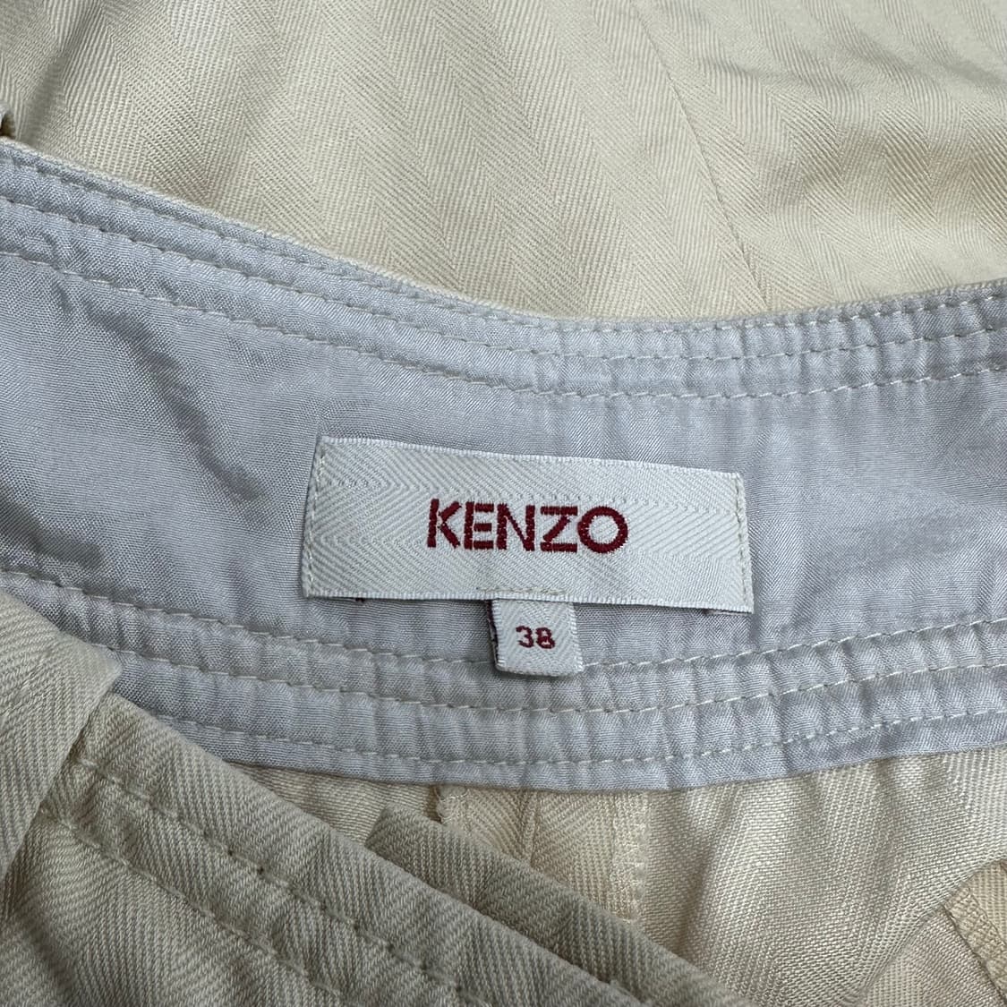 겐조 핀턱 코튼린넨 헤링본 하프 팬츠 상품이미지5