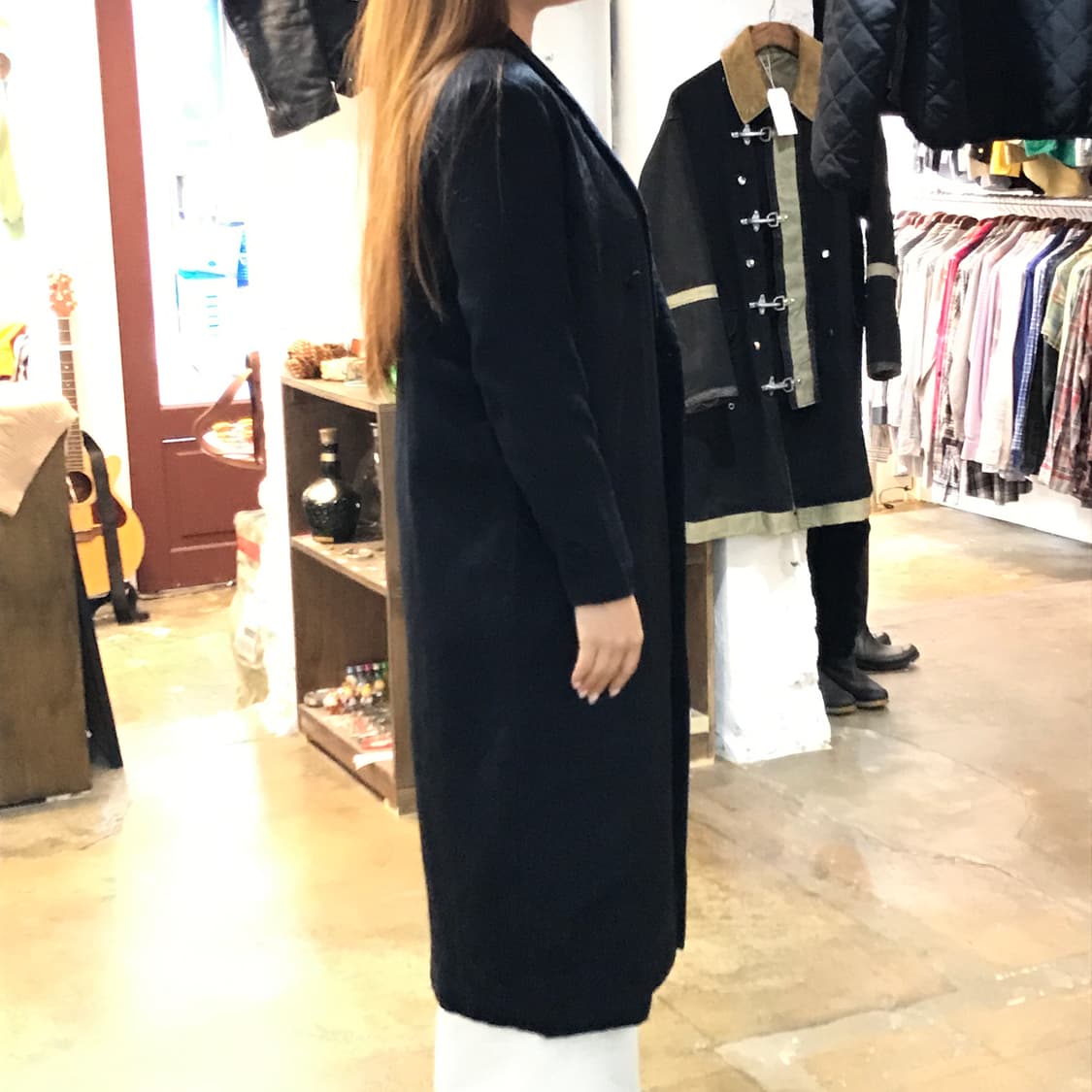 브룩스브라더스 블랙네이비 레이스 드레스코트 여성 55 사이즈 상품이미지9