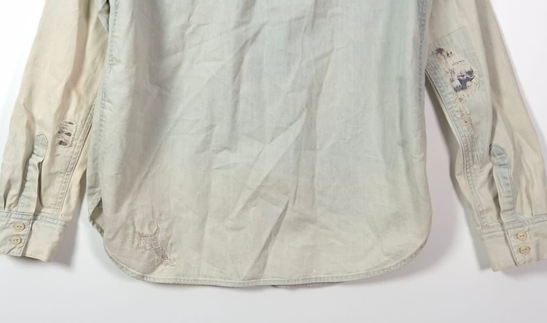 리바이스 보이프렌드 핏 연청 데님 셔츠 M 상품이미지6