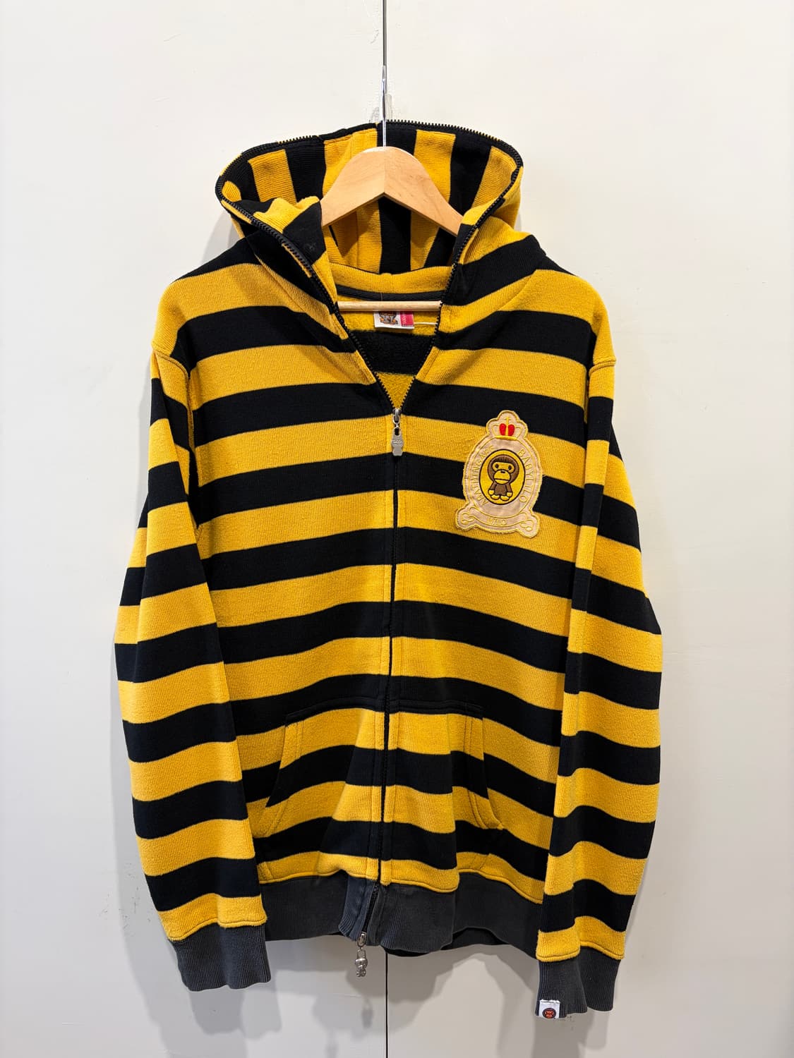 베이프 베이비 마일로 스트라이프 후드 집업 상품이미지2