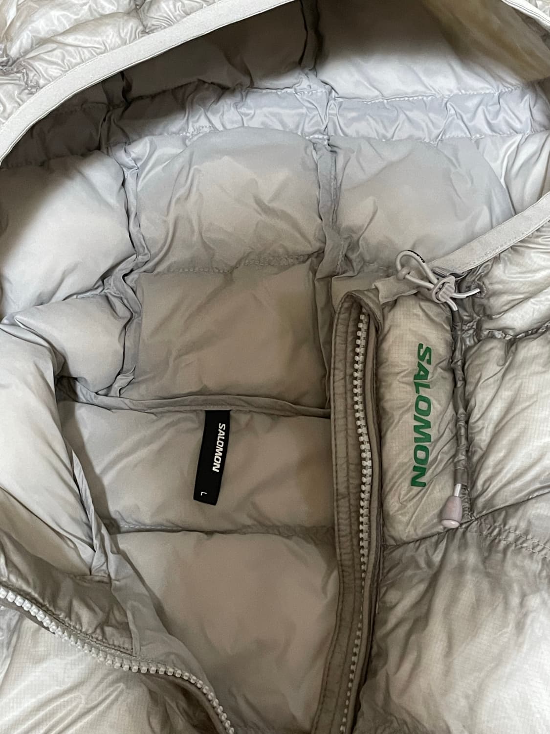 [L] 살로몬 UNI 크로스 인슐레이션 경량패딩 라이트 그레이 상품이미지3