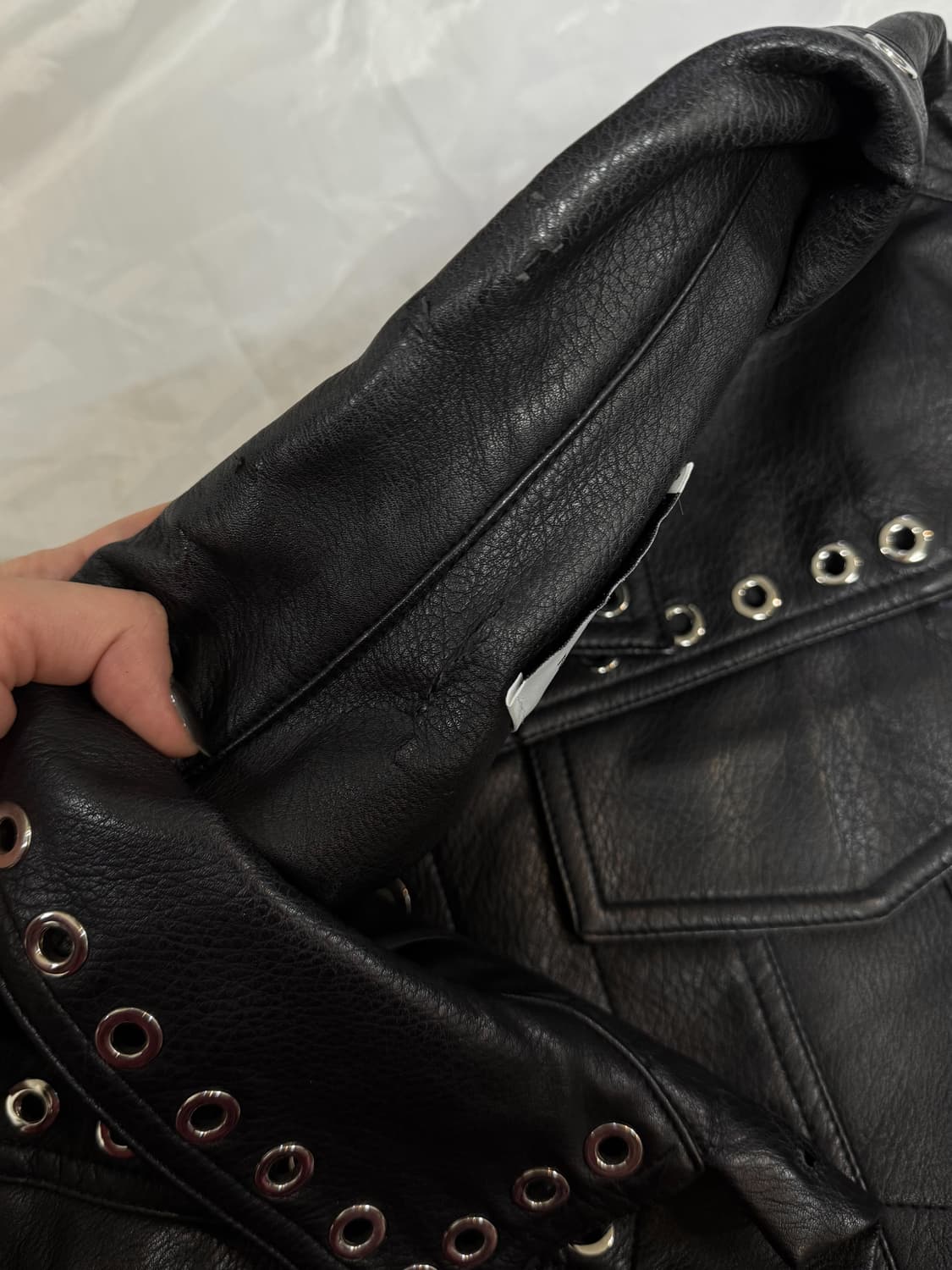 detail leather jacket 상품이미지4