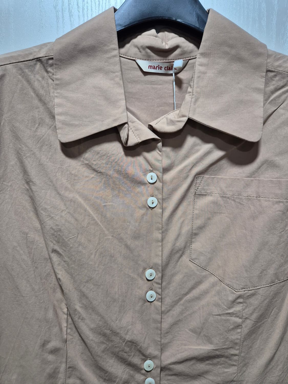 (세일)(새상품)마리끌레르 브라운 블라우스 5부 상품이미지3