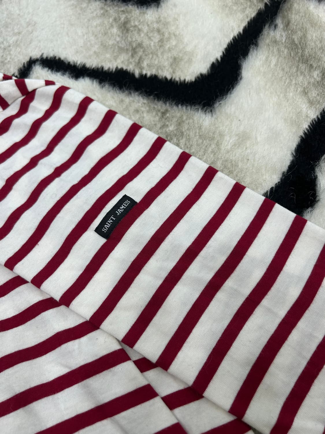 [M]세인트제임스 스트라이프 긴팔 /레드화이트 상품이미지1