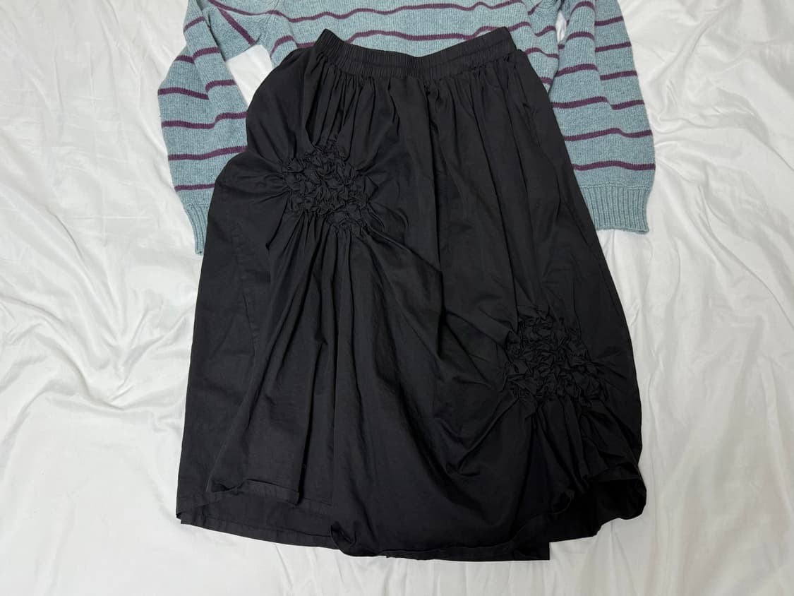 꽃모양 주름이 잡힌 벌룬 스커트 상품이미지1