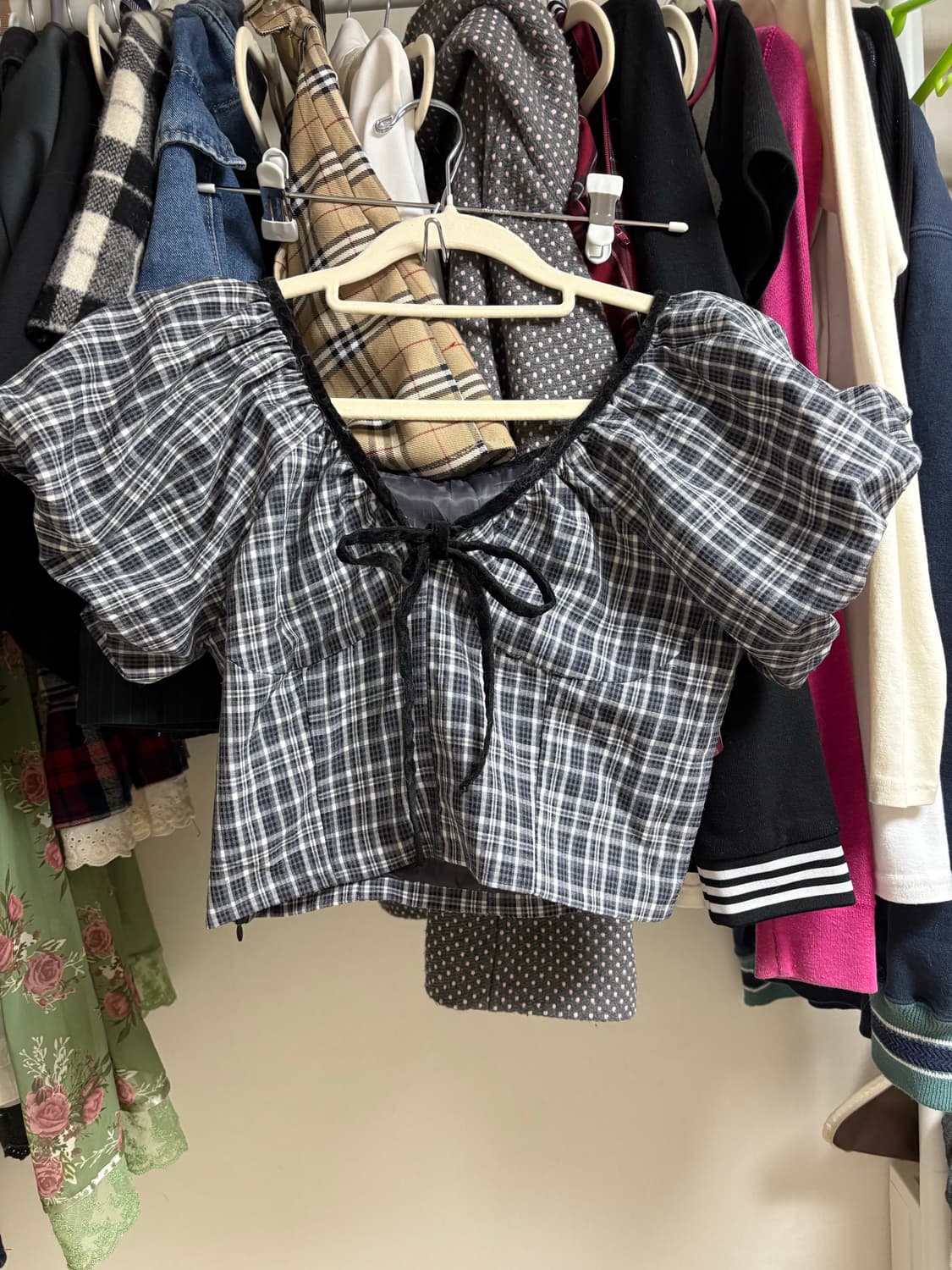 빈티지 벨벳 리본 티 상품이미지1