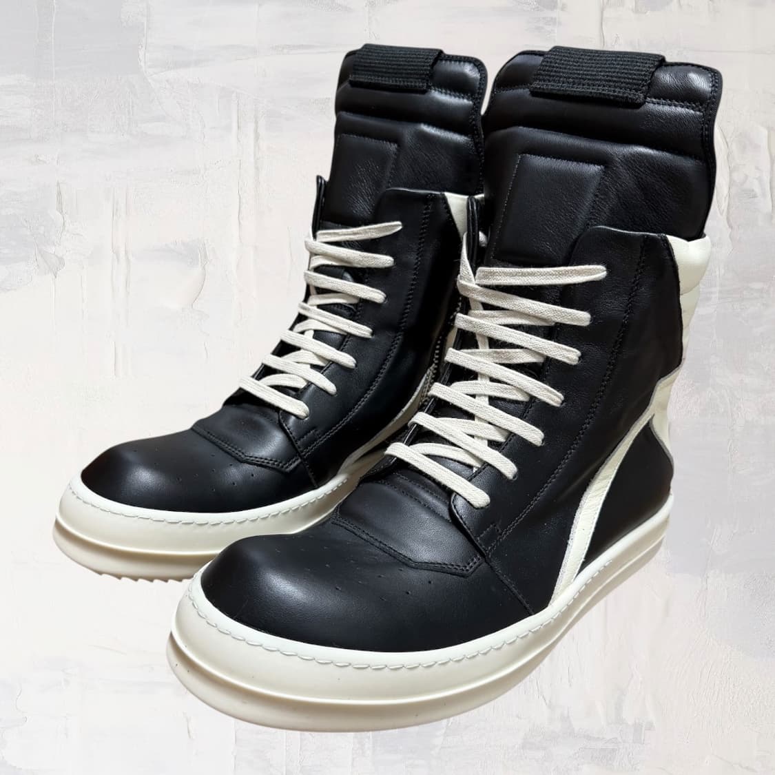 (풀구성 새상품) 릭오웬스 지오바스켓 검흰 LPO 39.5 사이즈 상품이미지1