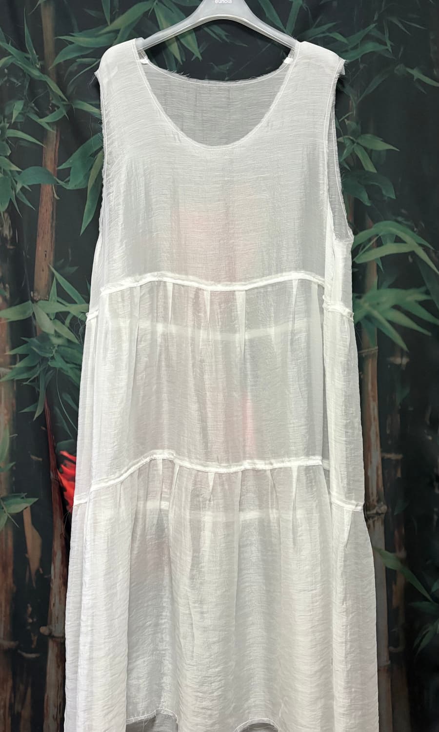 유노이아 Layered Mesh Tuck Dress  상품이미지2