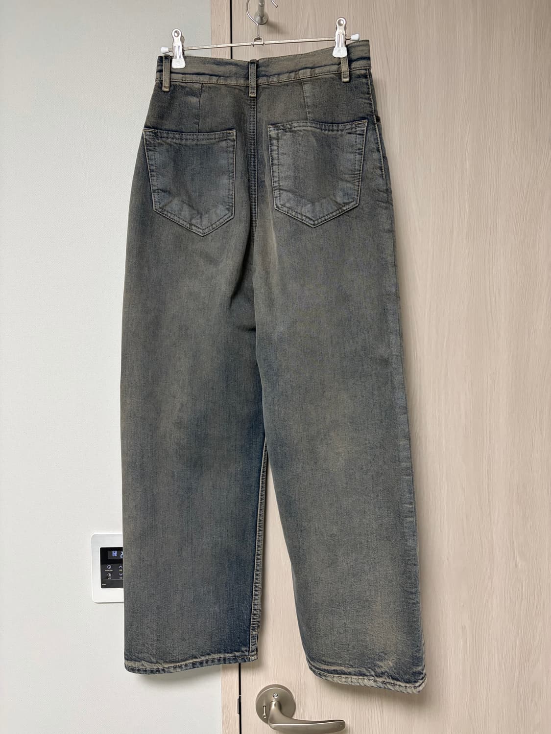 릭오웬스 다크 쉐도우 엔지니어드 워시드 크롭 데님 팬츠 27 상품이미지2