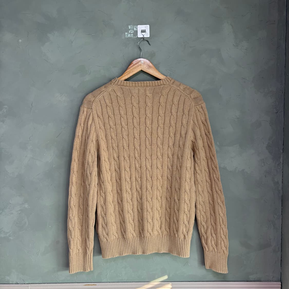 폴로 랄프로렌 꽈배기 니트 카멜 베이지 상품이미지4