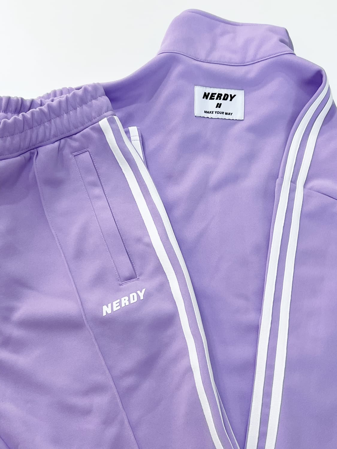 널디 연보라 트랙 셋업 세트 XS 새상품급 상품이미지3