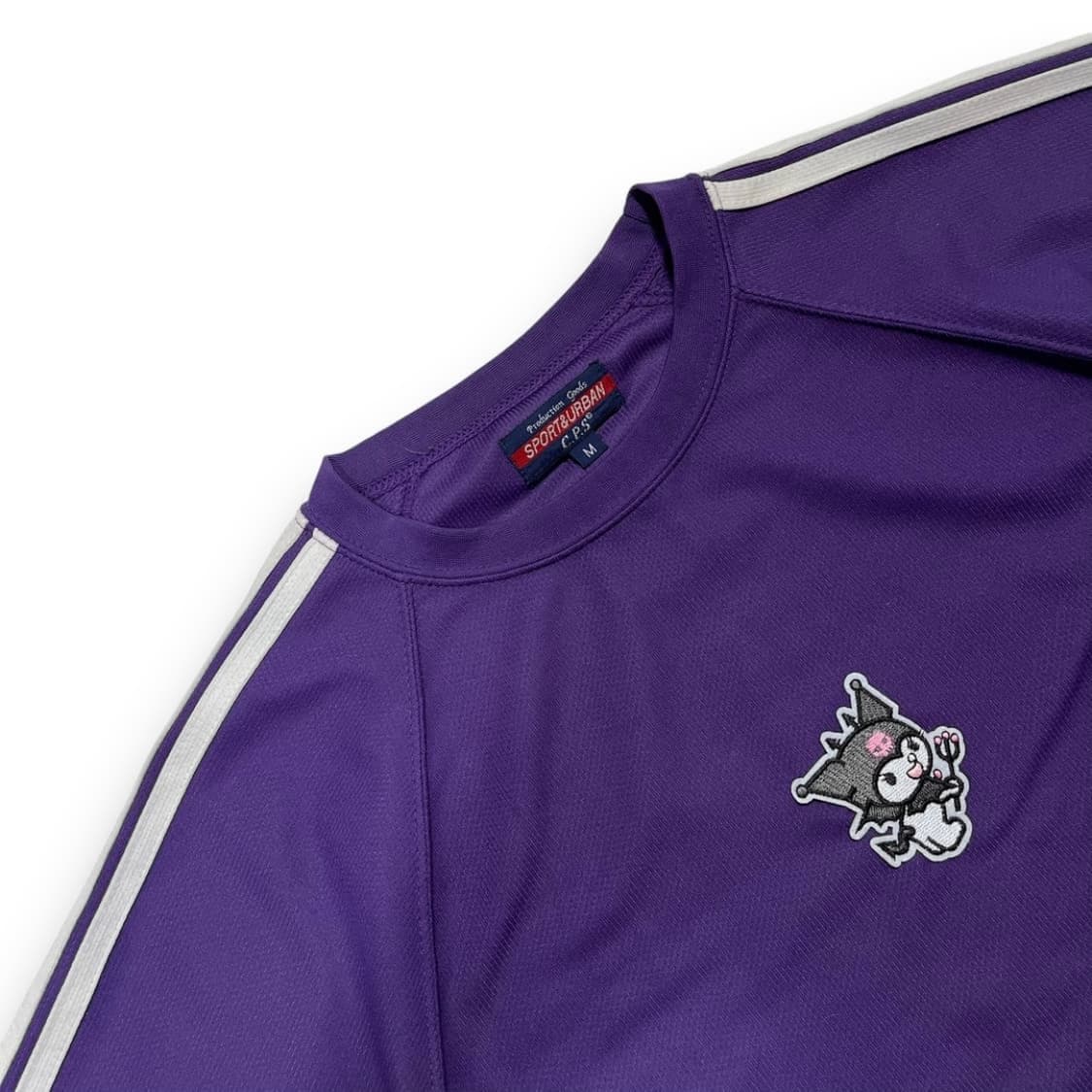 C.P.S 쿠로미 빈티지 트랙 반팔 퍼플 삼선 티셔츠 상품이미지2