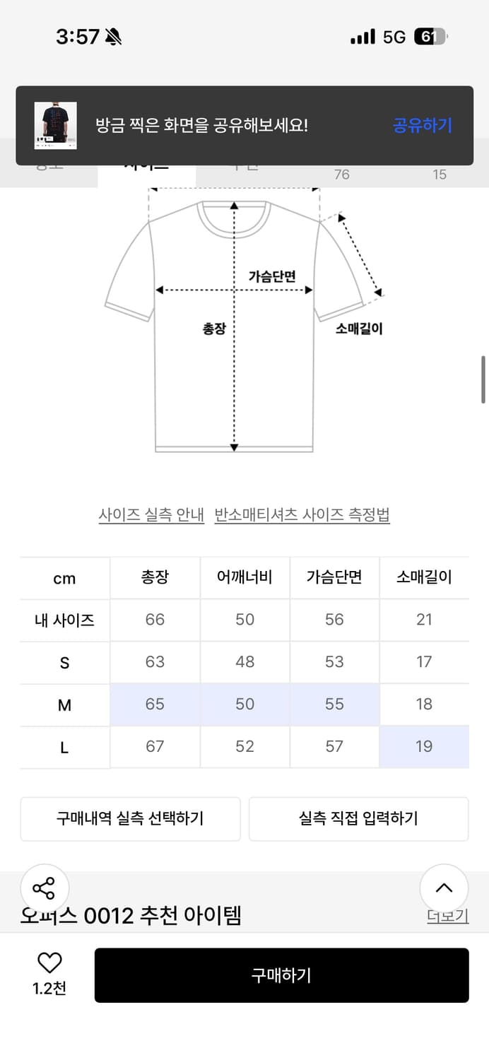 오퍼스 0012 글로리 블랙 반팔 티셔츠 m사이즈 상품이미지3
