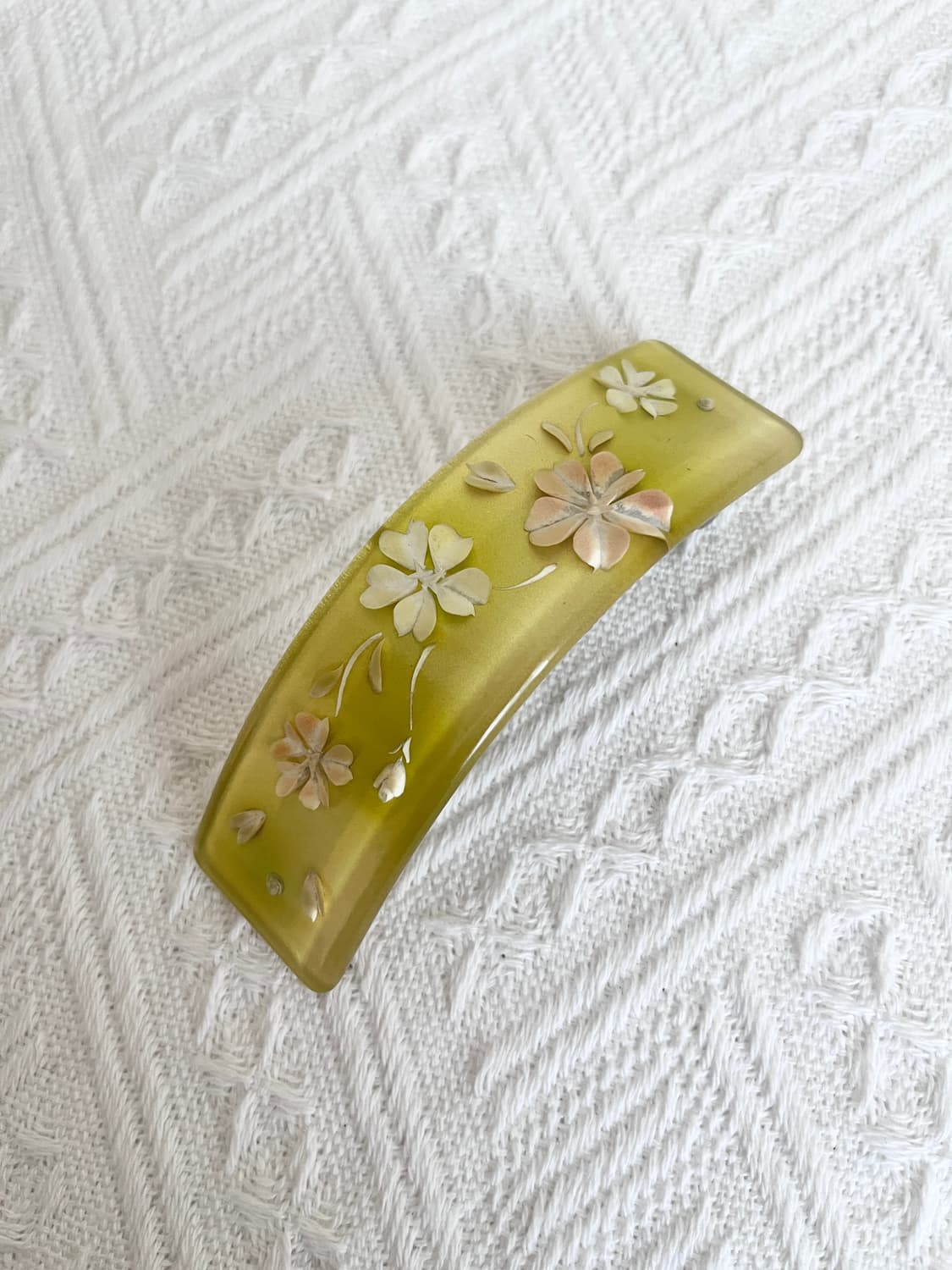 골든 라임 꽃 아트 헤어핀 상품이미지5