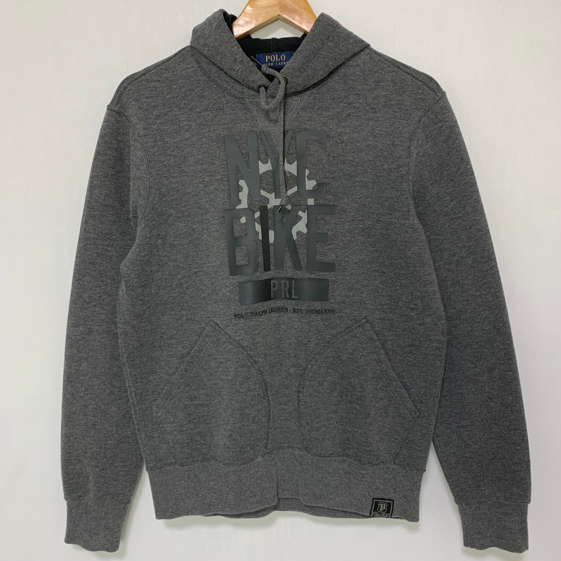 폴로 랄프로렌 빈티지 NYC 프린팅 후드티 차콜 그레이 S 상품이미지2