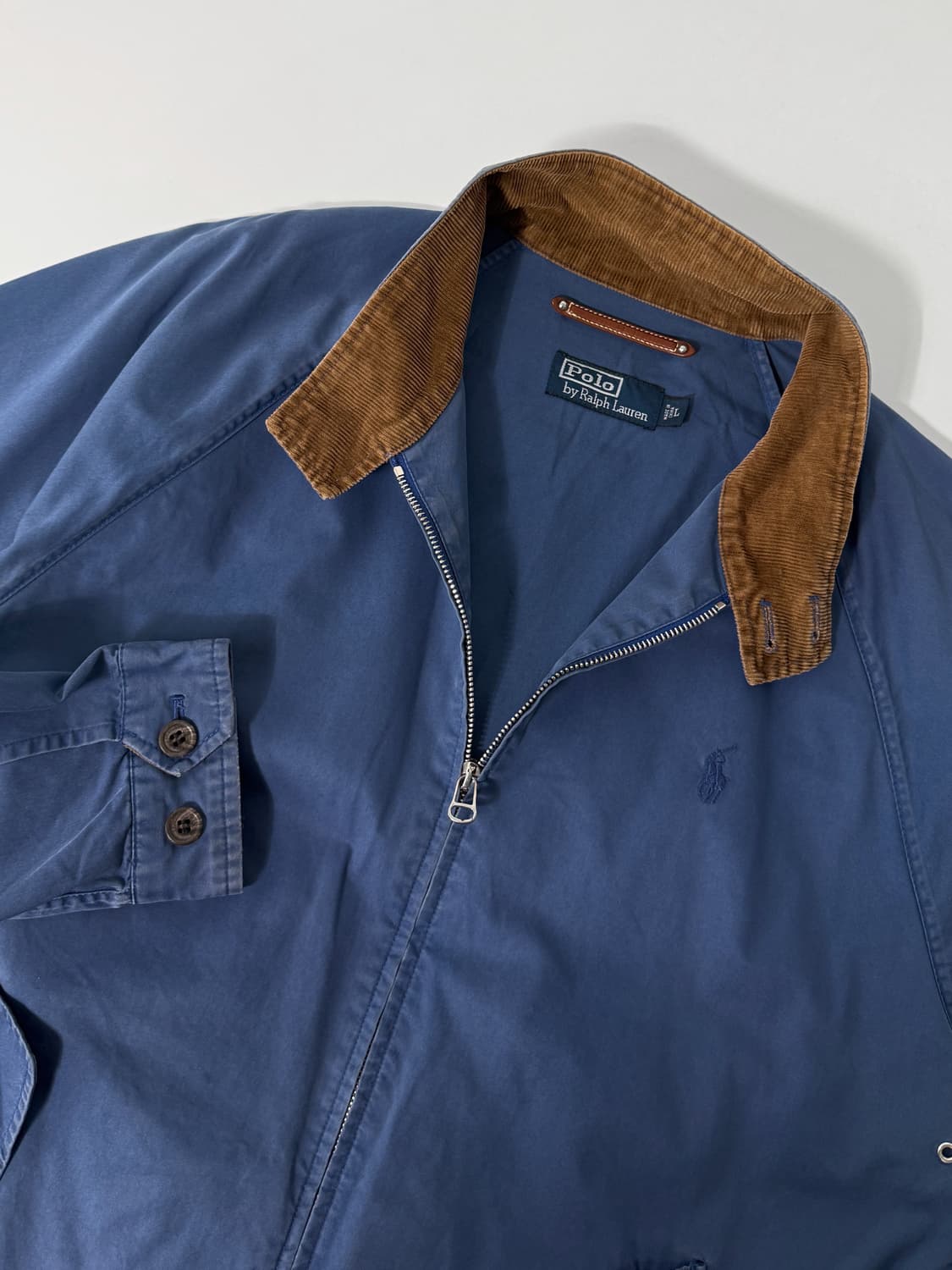 폴로 랄프로렌 90‘s 코듀로이 워시드 블루 바라쿠타 헤링턴 자켓 상품이미지4