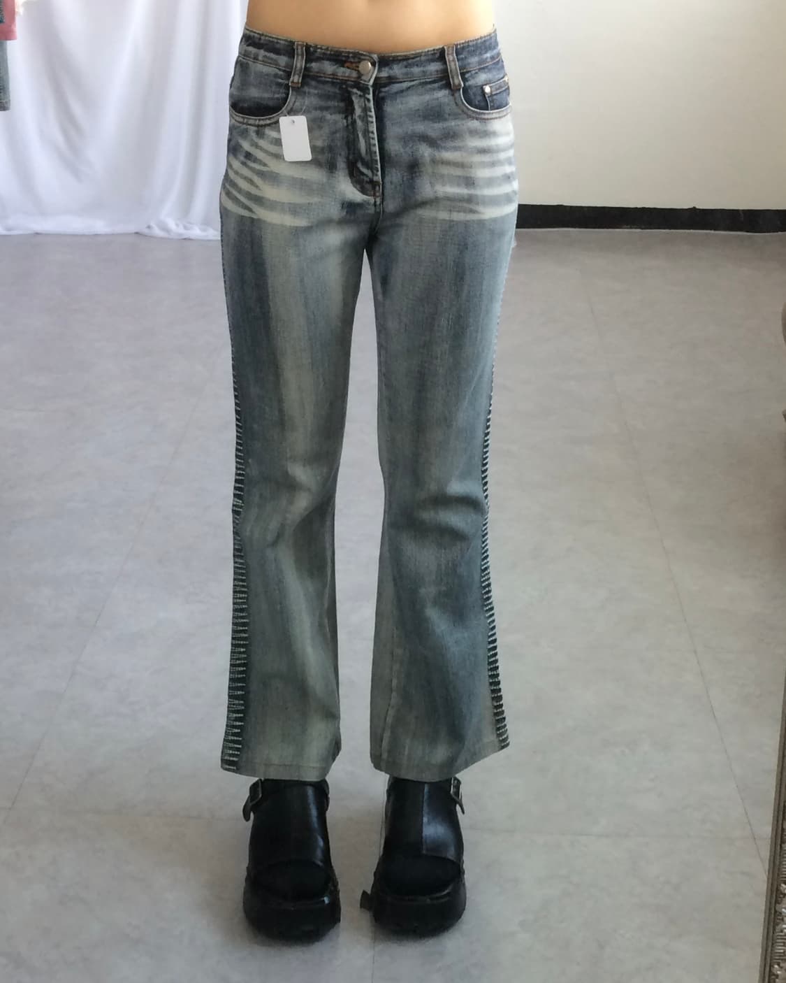Side stitch point washing pants 상품이미지1