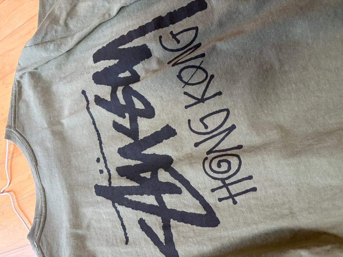 스투시 홍콩 반팔 카키 M 상품이미지3