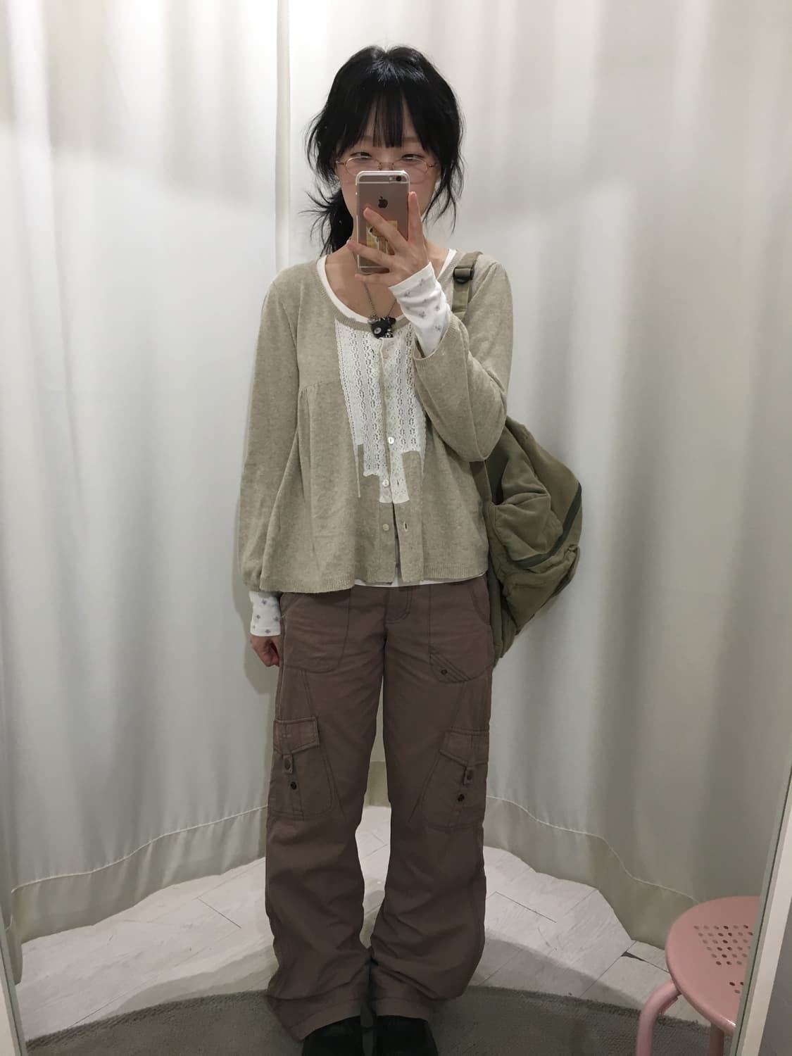 아이보리 잔꽃 롱슬리브 상품이미지3