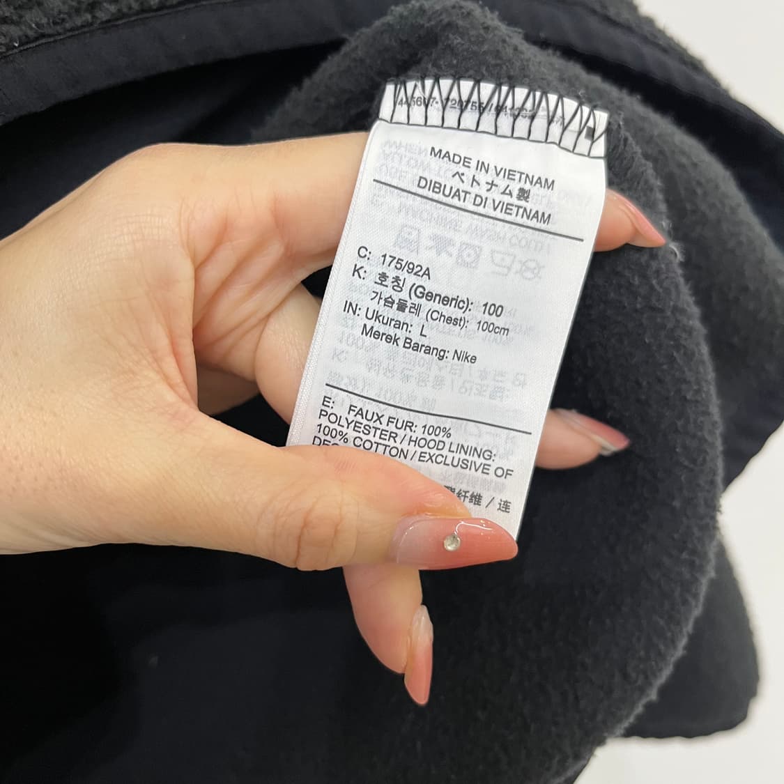 나이키 NSW 뽀글이 후리스 셰르파 풀오버 블랙 후드티 상품이미지7