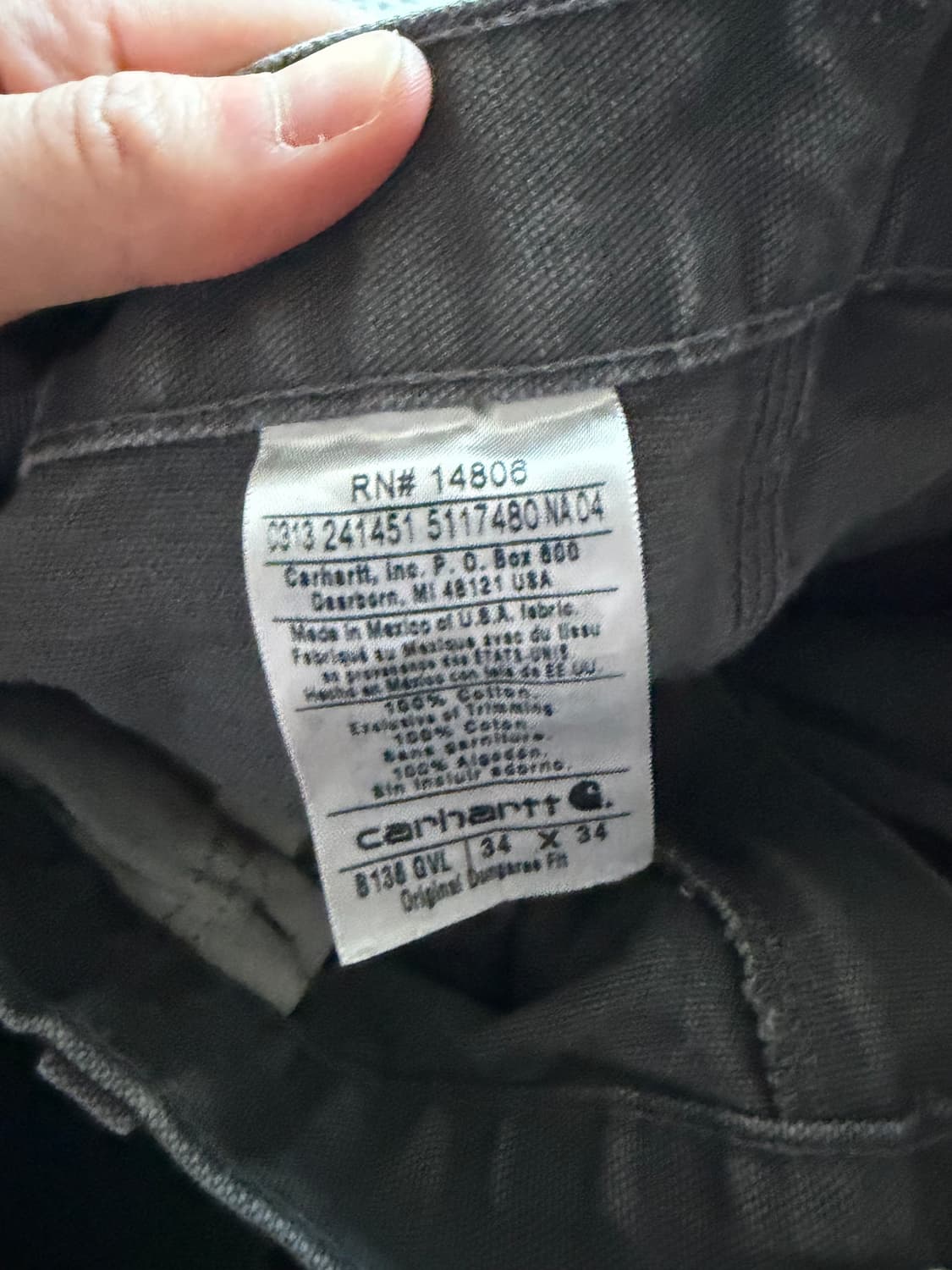 [34] 칼하트 더블니 워크팬츠 b136 gvl 상품이미지3