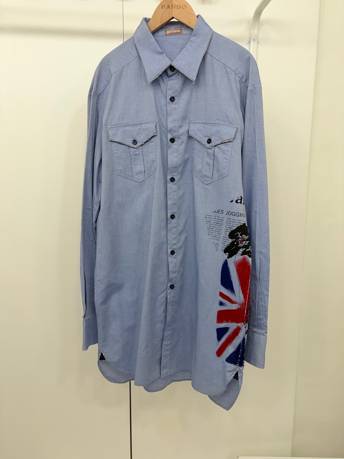 존 갈리아노 2011ss 유니언잭 프린팅 롱 셔츠 48 상품이미지1